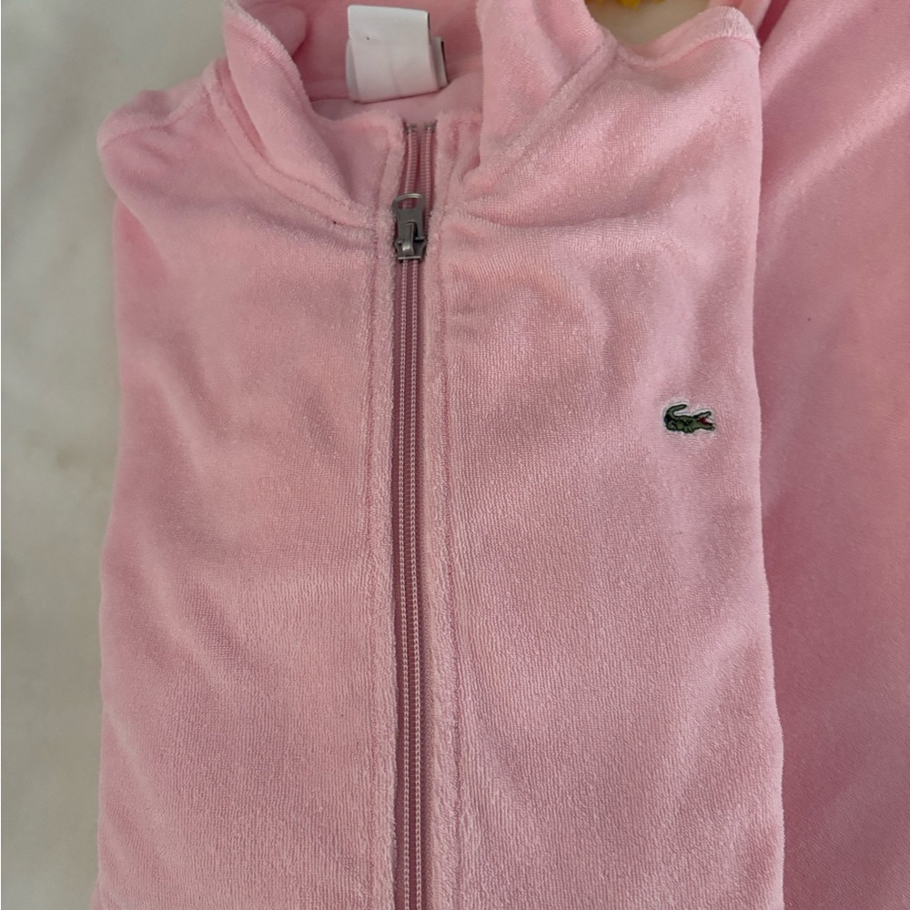 Lacoste Soft Pink Fleece Jacket - Picture 2 of 5